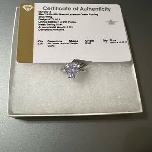 Rio grande lavender quartz sterling silver ring